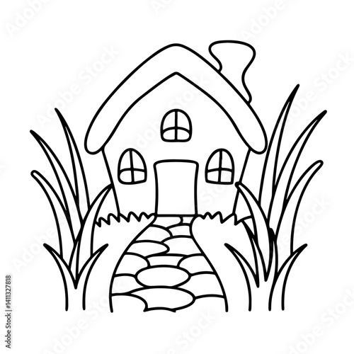 Cute hand drawn coloring pages, Black And White, Maze, Vector illustration, Clip Art, Antlers, Cute kawaii, line art, vector art