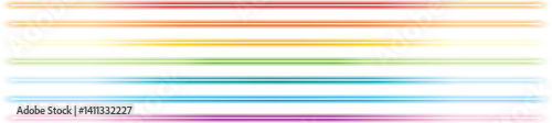 set of  neon lines, abstract vector background with colorful rainbow underlines collection