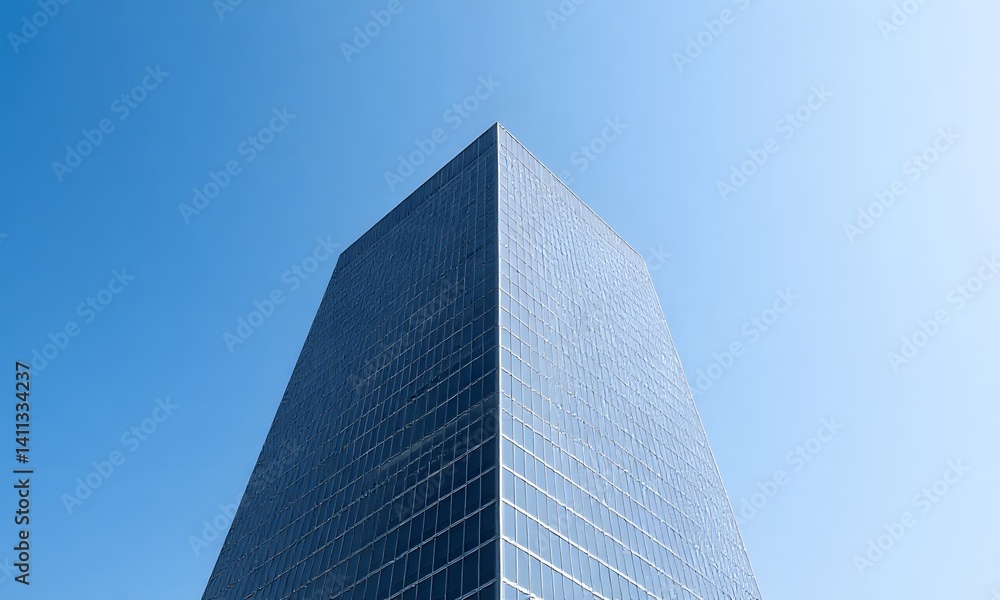 A tall building has many windows. A tall building has many windows.