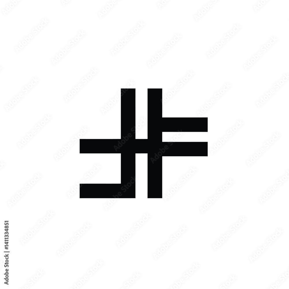 Obraz premium Geometric Black Shapes Pattern On White Background Abstract Minimalist Design