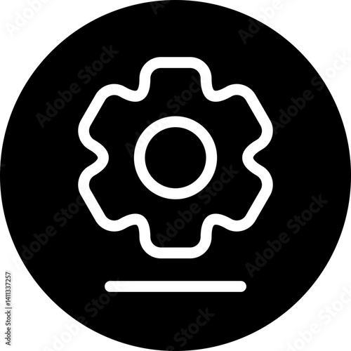 Gear Outline Style Icon