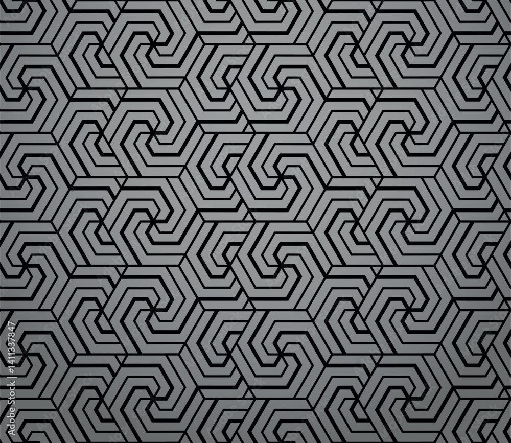 Abstract geometric pattern with stripes, lines. Seamless vector background. Gray and black ornament. Simple lattice graphic design Abstract geometric pattern with stripes, lines. Seamless vector background. Gray and black ornament. Simple lattice graphic design