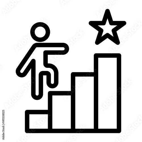 achieve Line Icon