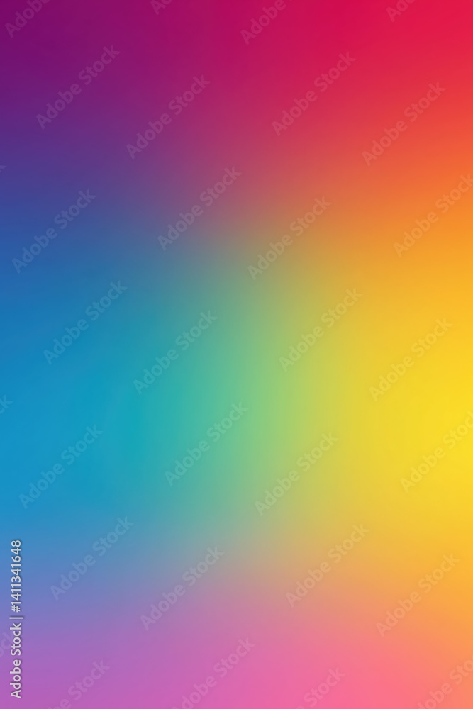 Fototapeta premium Vibrant gradient of colors blending from blue to red in a smooth transition