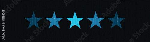 Panorama Five star Technology Background,Digital and Motion concept design,vector.