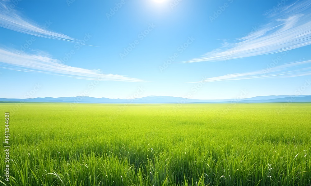 A view of greenery on an open field. A view of greenery on an open field.