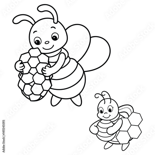 bee and honey bee