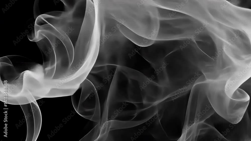 Ethereal swirling white smoke art animated overlay, transparent 4K video, alpha channel, ProRes 4444 Ethereal swirling white smoke art animated overlay, transparent 4K video, alpha channel, ProRes 4444