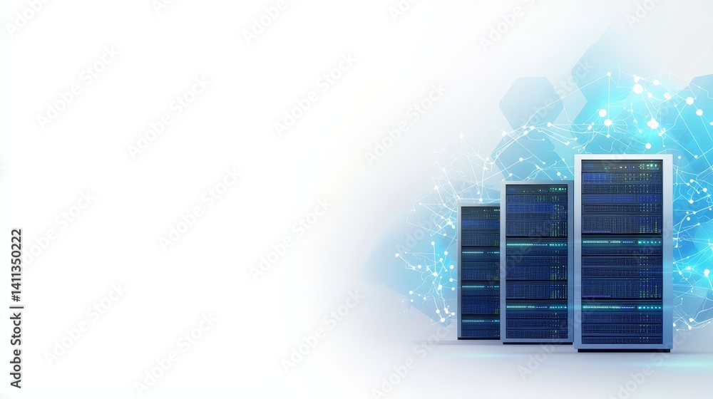 Cloud computing servers powering network connectivity and data solutions Cloud computing servers powering network connectivity and data solutions