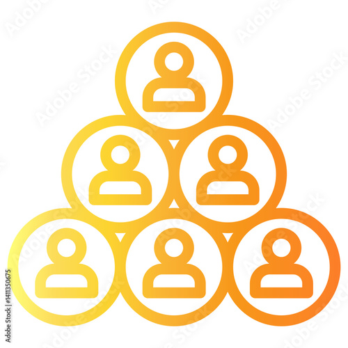 team Line Gradient Icon