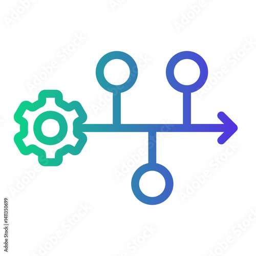 timeline Line Gradient Icon