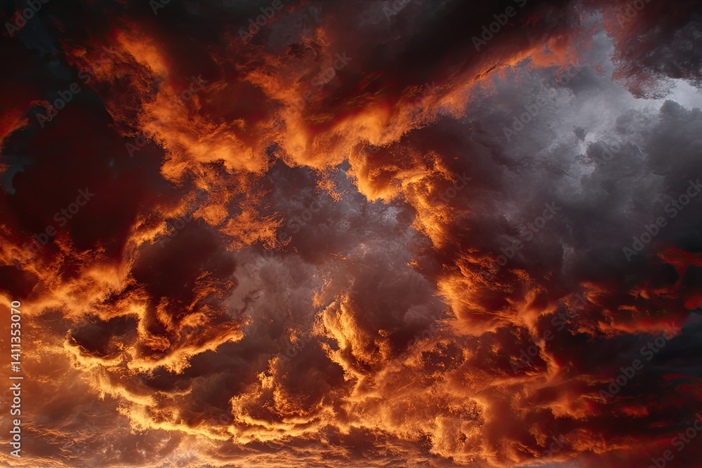 Fiery sunset clouds (4) Fiery sunset clouds (4)
