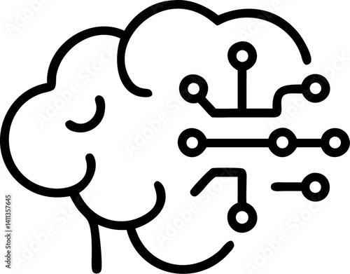 AI Brain vector icon