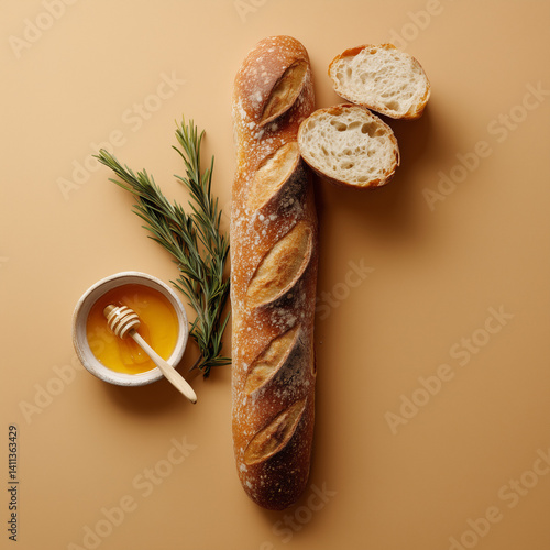 bread and butter on the table