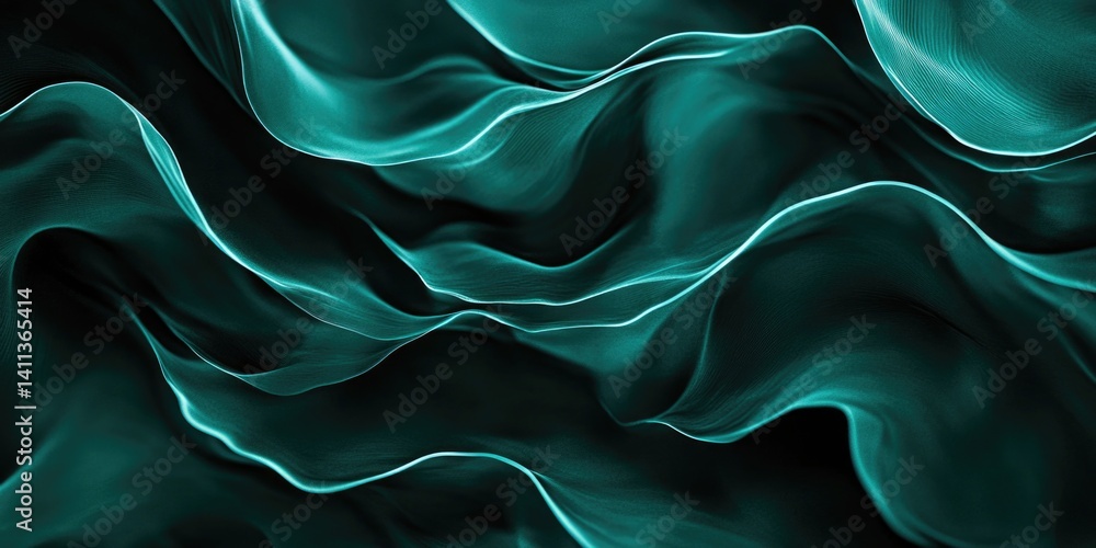 Obraz premium Close-up of green fabric