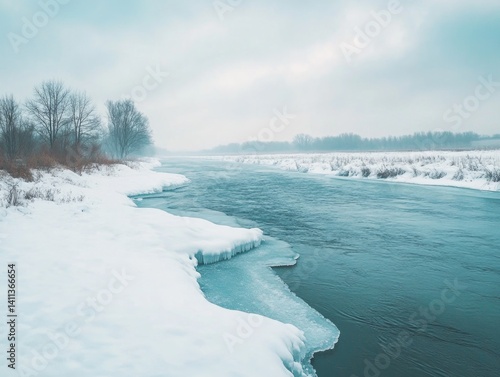 River with Snow