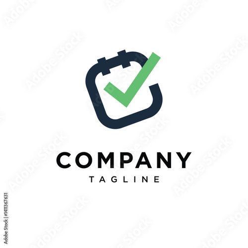 Letter E Calendar list logo icon vector.