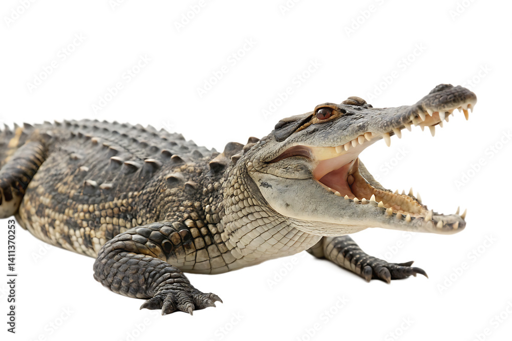 Naklejka premium crocodile isolated on white background, PNG