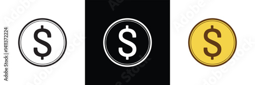 Dollar sign icon. money bag icon. dollar bag symbol. e commerce icon. dollar bag icon for app, ui and website. vector illustration in eps 10.