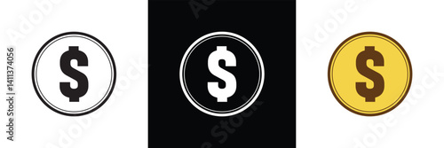 Dollar sign icon. money bag icon. dollar bag symbol. e commerce icon. dollar bag icon for app, ui and website. vector illustration in eps 10.