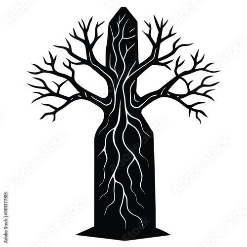 Ancient Stone Monolith Tree
