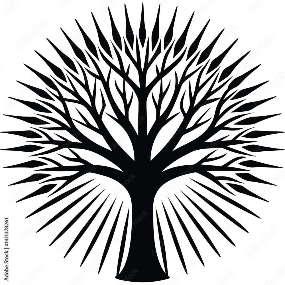 Naklejka premium Tree Viewed from Below