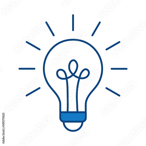 Fundraising Idea Blue Line Icon. Startup, Success, Growth Editable Stroke Vector Illustration