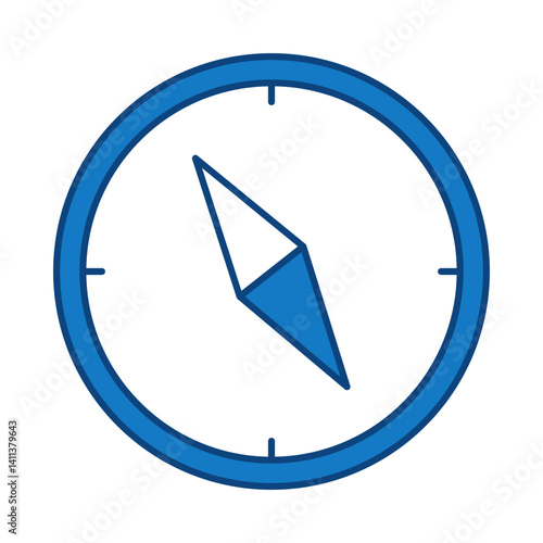 Explore Blue Line Icon. Startup, Success, Growth Editable Stroke Vector Illustration