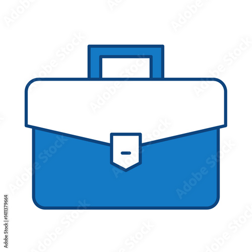 Briefcase Blue Line Icon. Startup, Success, Growth Editable Stroke Vector Illustration