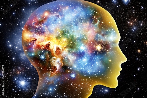 Cosmic mind: a representation of the human brain as the universe.