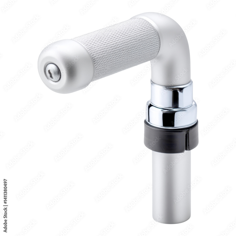 A sleek, modern lever handle featuring a textured grip and a polished chrome accent. A sleek, modern lever handle featuring a textured grip and a polished chrome accent.