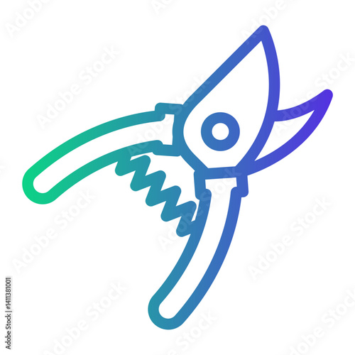 shears Line Gradient Icon