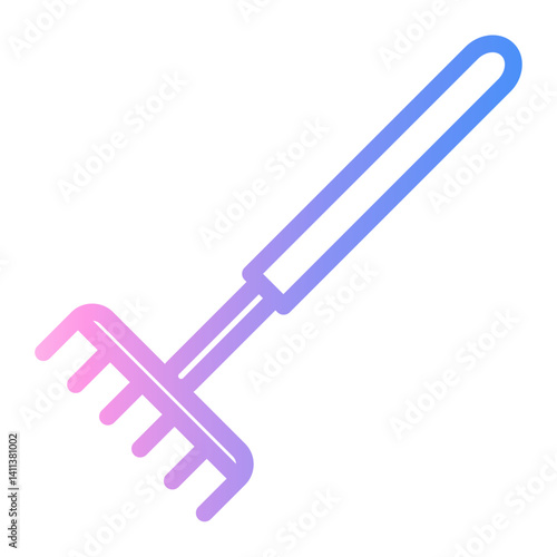rake Line Gradient Icon