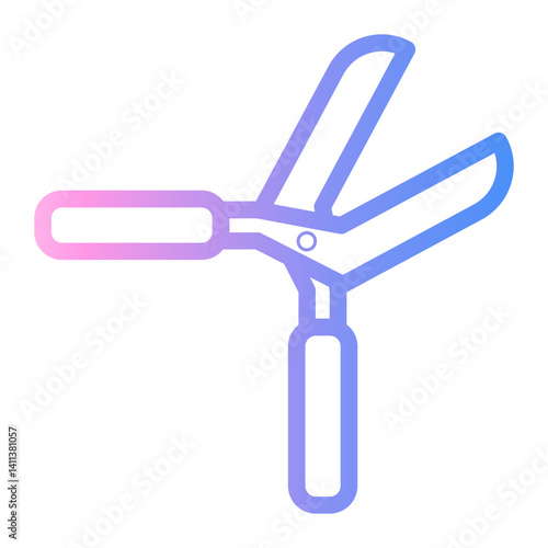 shears Line Gradient Icon