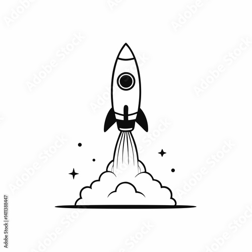 space rocket vector illustration