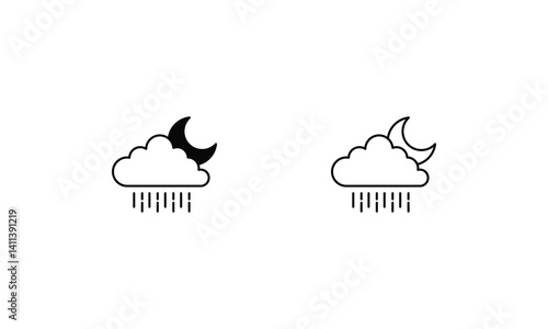 Moon icons set vector stock illustration