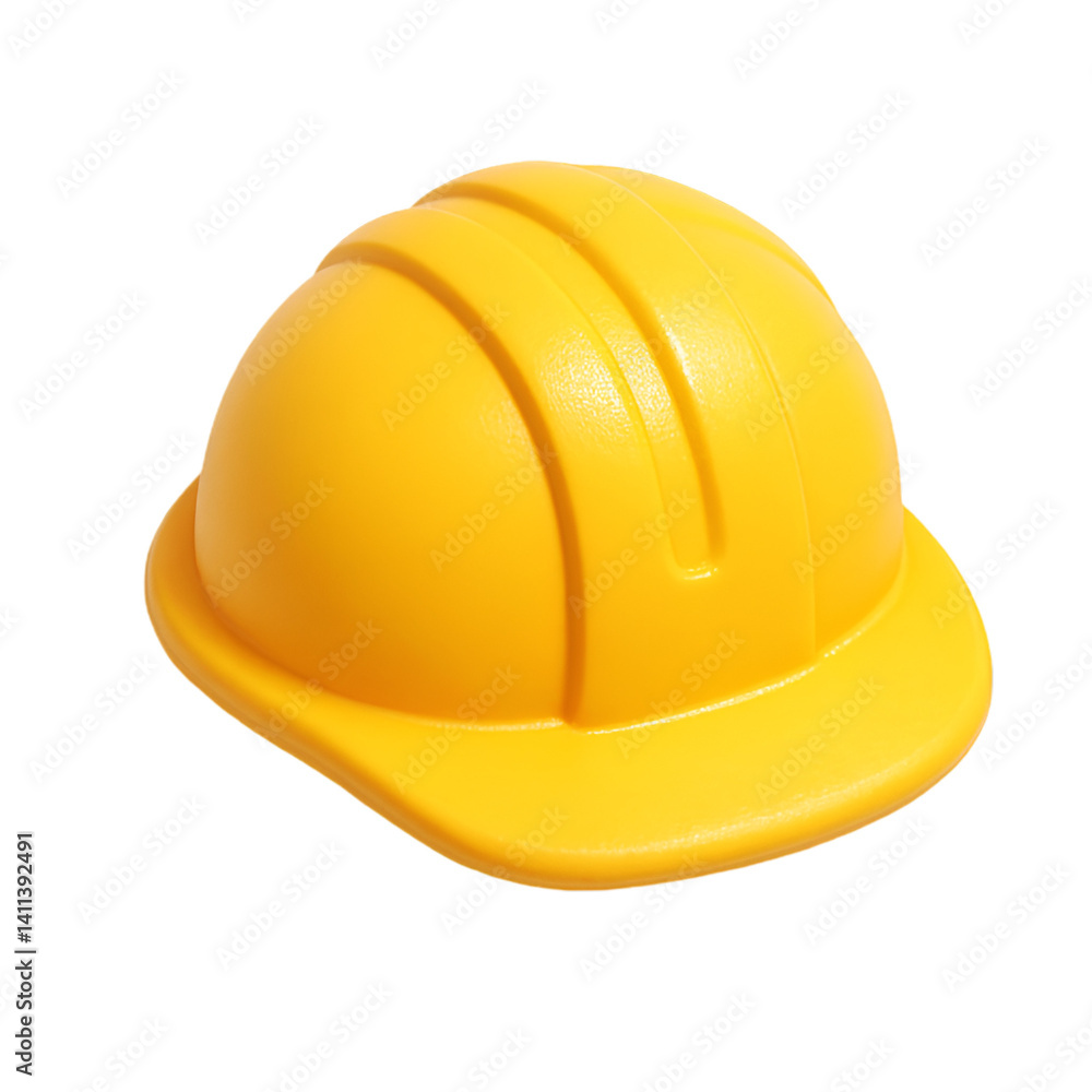 Fototapeta premium 3d rendered Yellow Construction Helmet