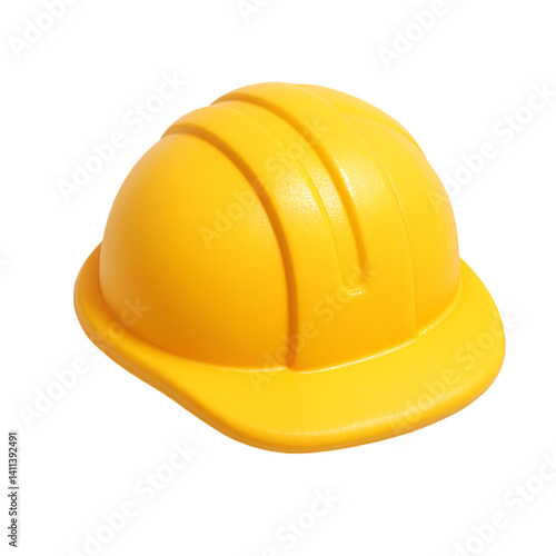 3d rendered Yellow Construction Helmet