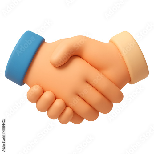 3d rendered Handshake Agreement