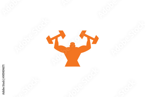 Fitness Healthcare Zim Icon Design a man Like best body icon Creative And Unique style Adobe Illustrator Artwork