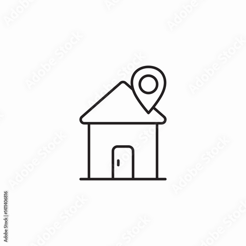 house location icon sign vector