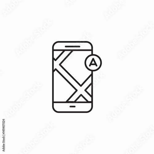 location on phone icon sign vector