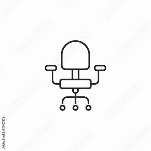 office chair icon sign vector