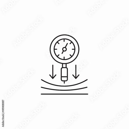 pressure measurement icon sign vector