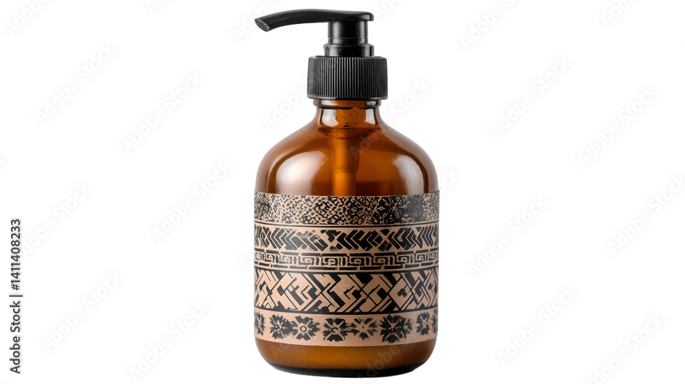 Stylish Apothecary Bottle with Baroque Label Design Stylish Apothecary Bottle with Baroque Label Design