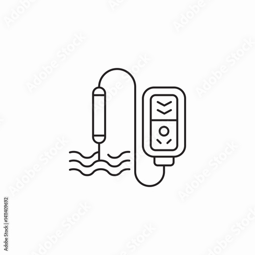 water quality sensor icon sign vector
