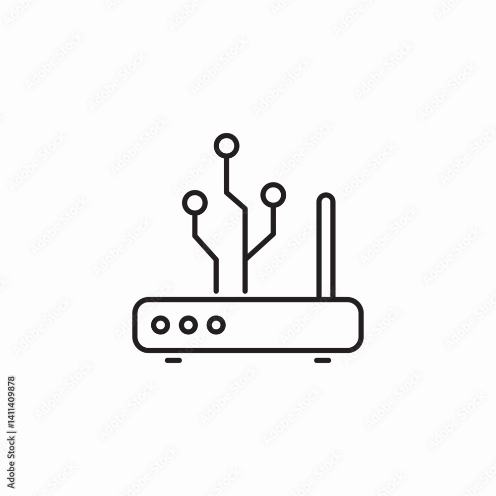 wireless router icon sign vector