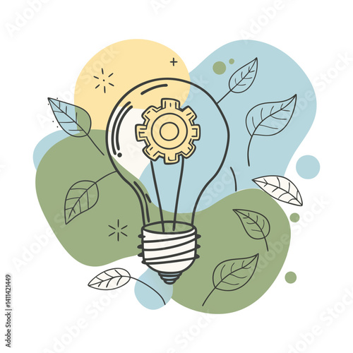 light bulb with tree