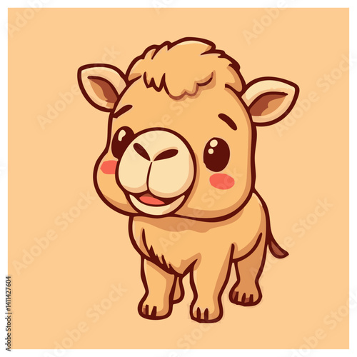 A cute cartoon style lammas illustration