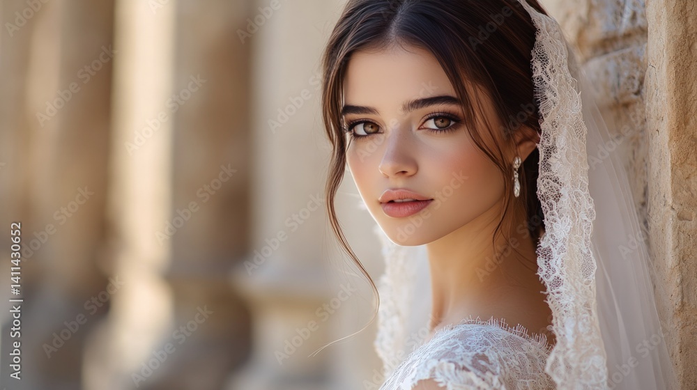 Fototapeta premium Beautiful bride outdoors